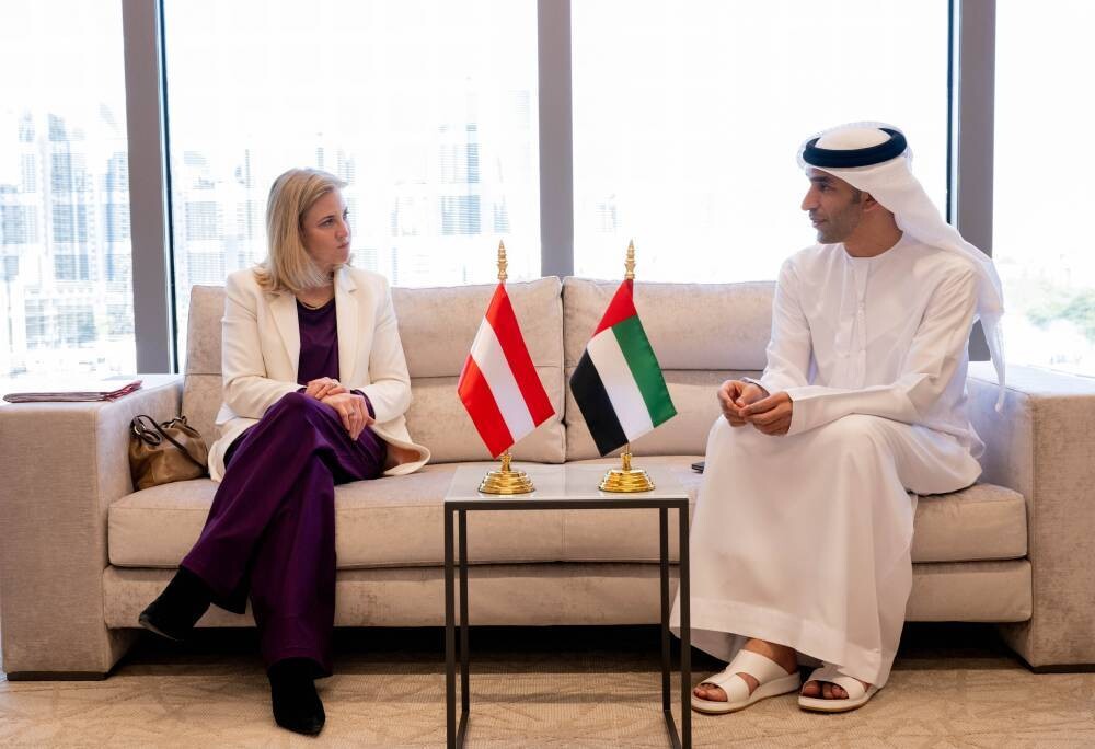 UAE Minister of Foreign Trade Welcomes Austrian Minister